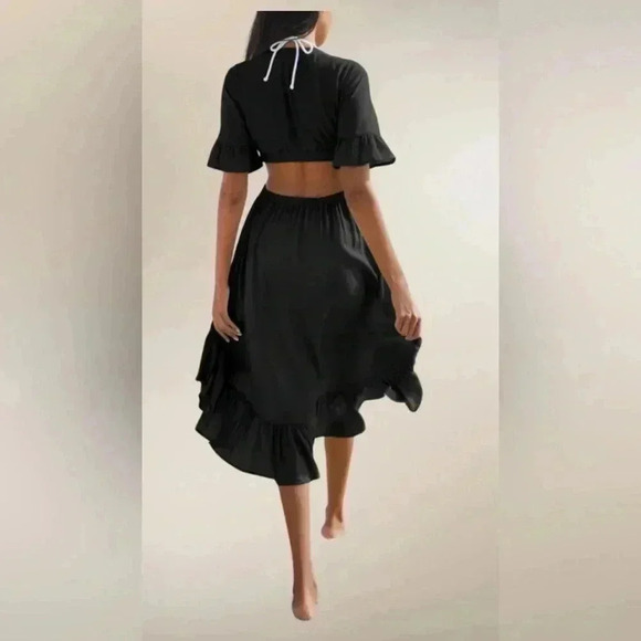 NWOT VENUS Ruffle Trim Cover-Up Dress | Size Medium - Picture 7 of 8